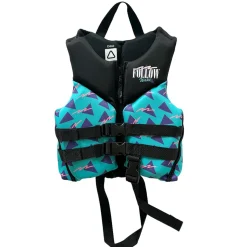 Follow Wake CGA Life Jackets<Follow Grommy Child CGA Jacket - Black/Teal (30-50 LBS)