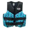 Follow Wake CGA Life Jackets<Follow Grommy Youth CGA Jacket - Black/Teal (50-90 LBS)