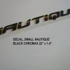 Nautique Decals + Emblems<DECAL SMALL BLACK CHROMAX 22" x 1.4" - 140058