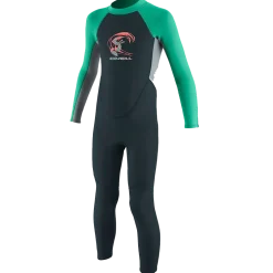 O'Neill Wetsuits<Toddler Reactor II mm Back Zip Full Wetsuit - Slate/Coolgrey/Seaglass